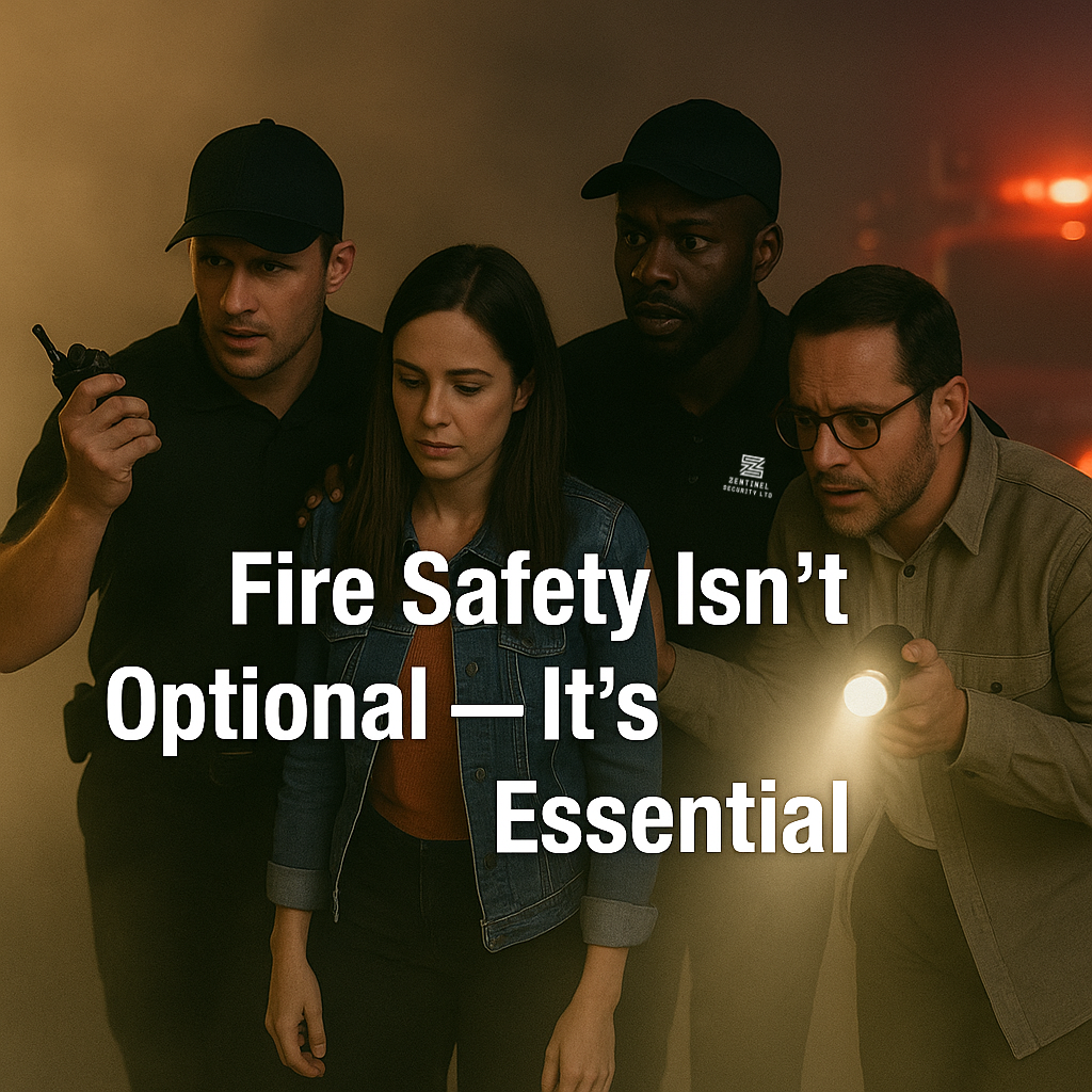 Fire warden on duty in London office